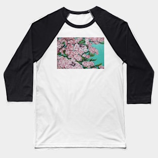 Pink Butterflies in the Cherry Tree Baseball T-Shirt